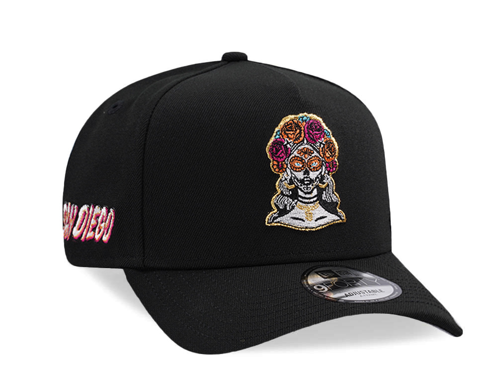 New Era San Diego Padres Black Prime Edition 9Forty A Frame Snapback Cap