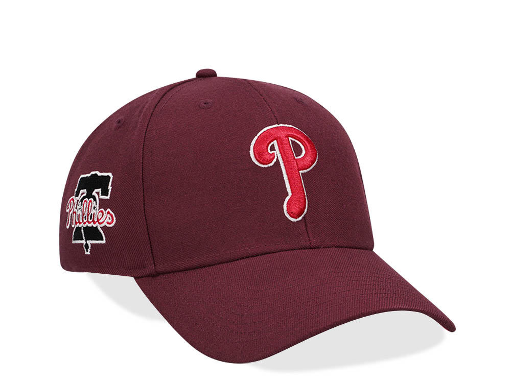 47Brand Philadelphia Phillies Dark Maroon Sure Shot MVP Snapback Cap