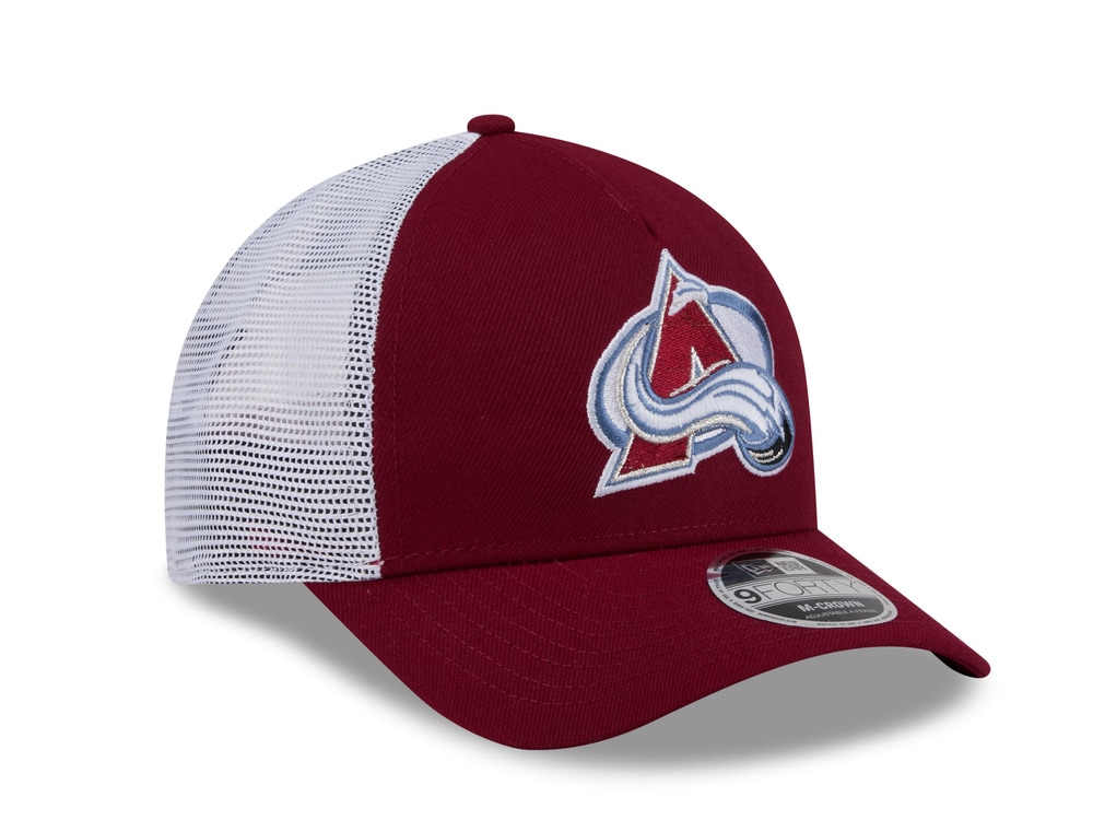 New Era Colorado Avalanche Official Team Color Edition 9Forty M Crown A Frame Trucker Snapback Cap