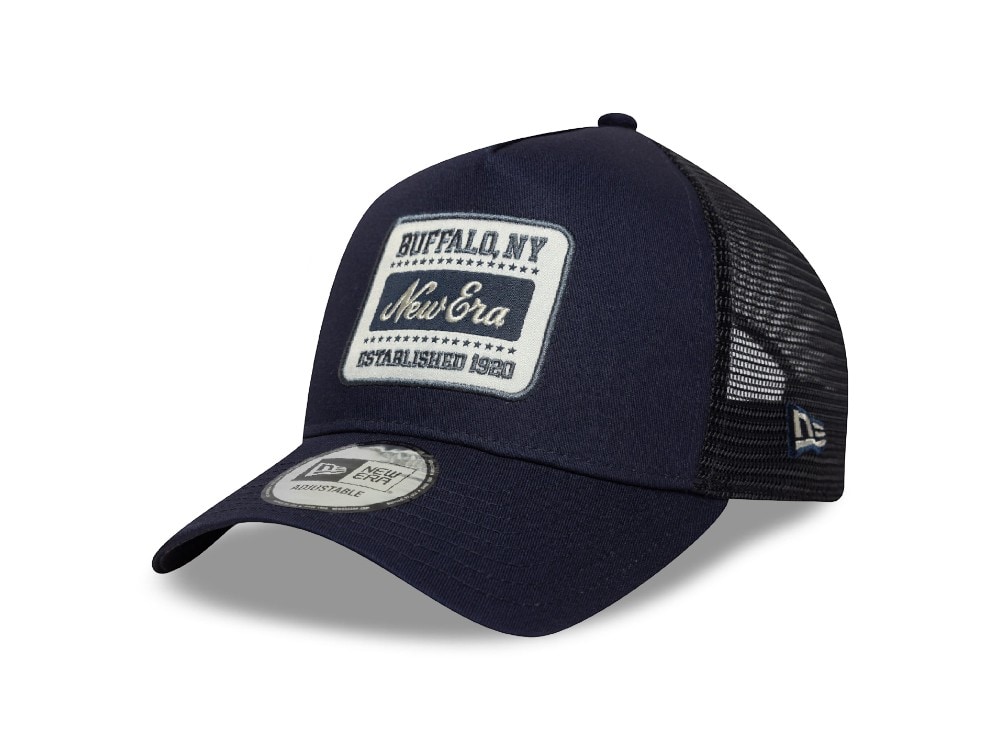New Era Patch Navy 9Forty A Frame Trucker Snapback Cap