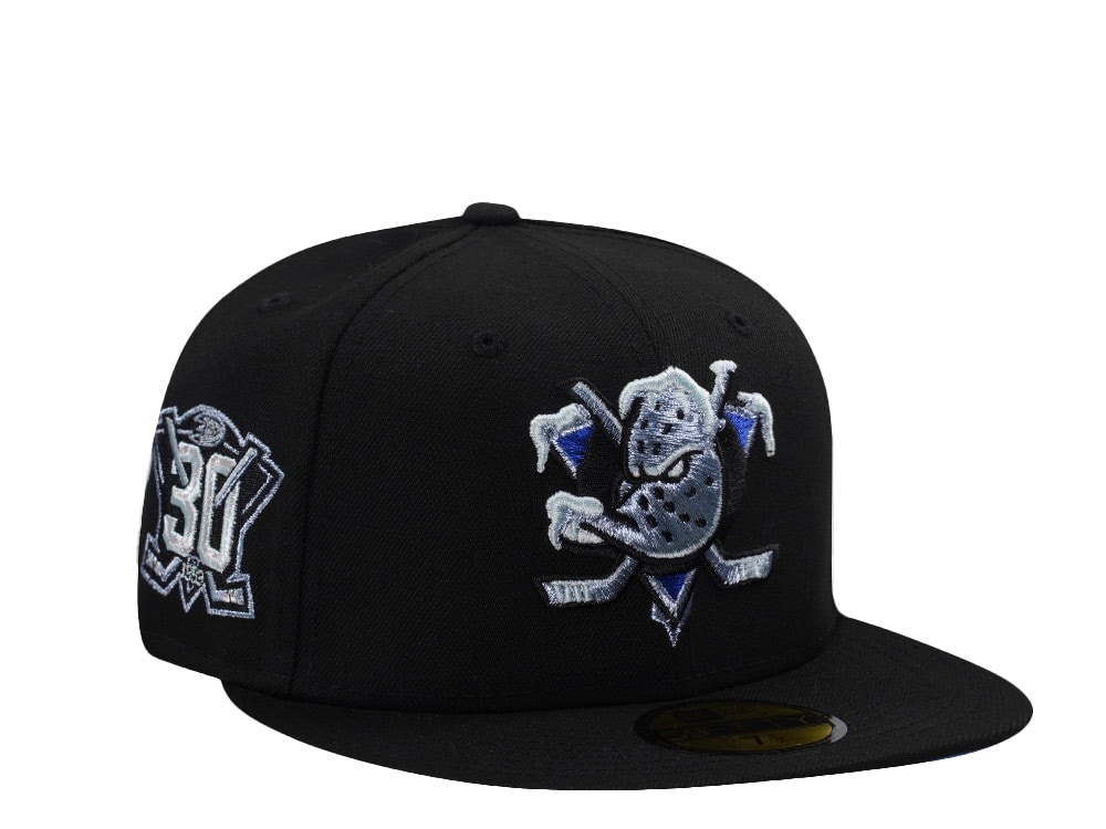 New Era Anaheim Ducks 30th Anniversary Black Prime Edition 59Fifty Fitted Cap