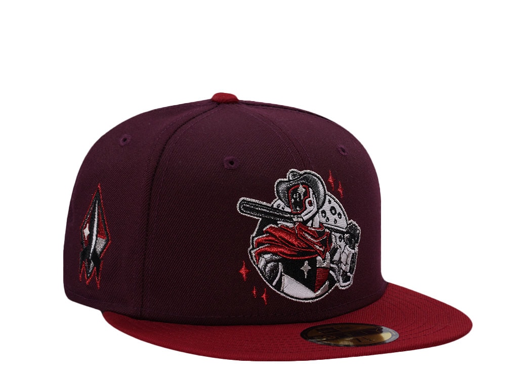 New Era Sugarland Space Cowboys Maroon Two Tone Edition 59Fifty Fitted Cap