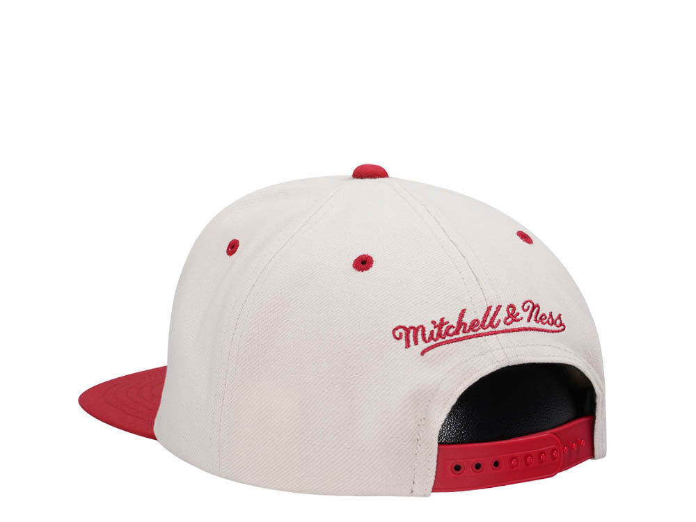 Mitchell & Ness Miami Heat Sail Off White Two Tone Snapback Cap