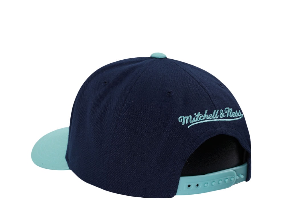 Mitchell & Ness Seattle Kraken Pro Crown Fit Navy Snapback Cap