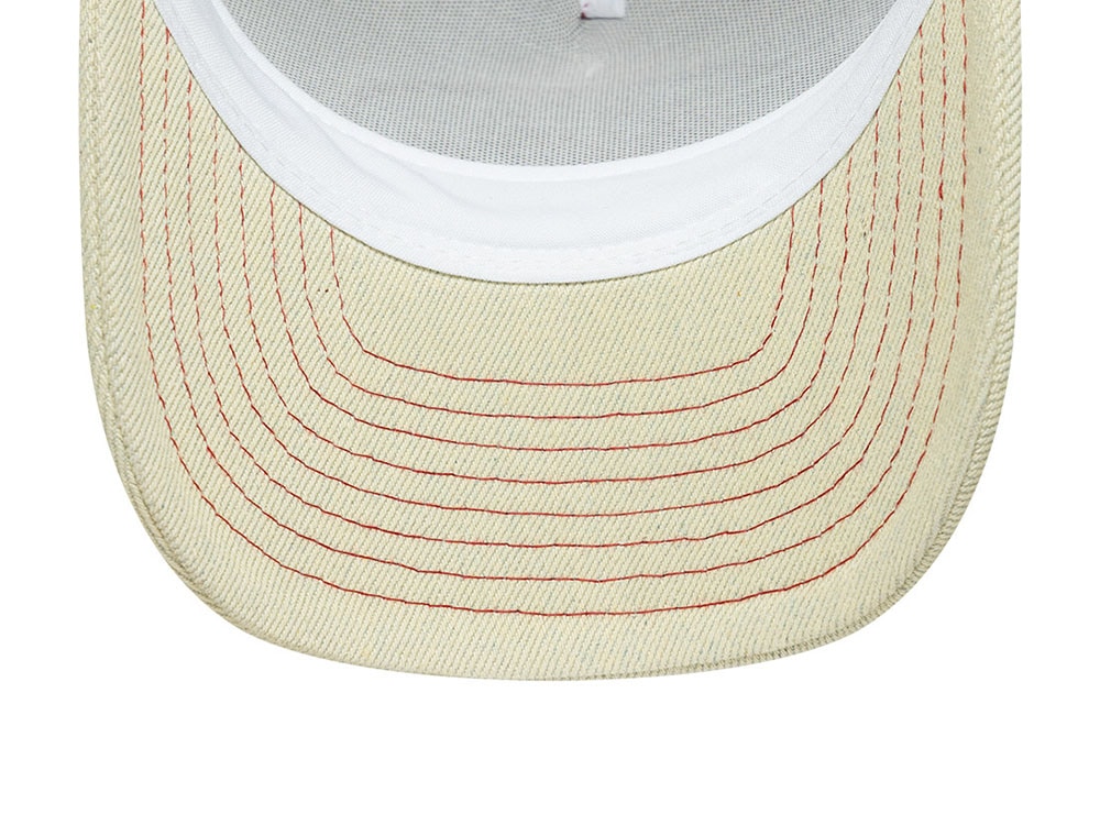 New Era Oval Patch Beige 9Forty Womens Trucker Snapback Cap
