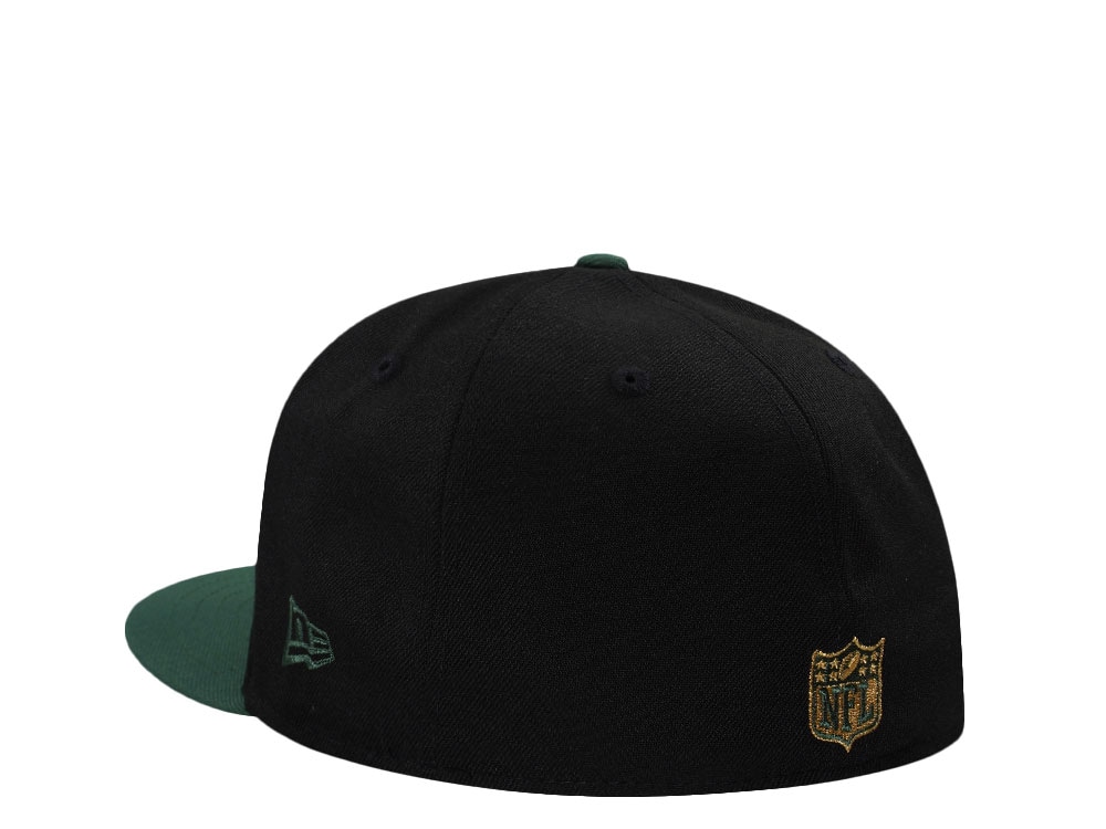 New Era Green Bay Packers 75th Anniversary Black Two Tone Edition 59Fifty Fitted Cap