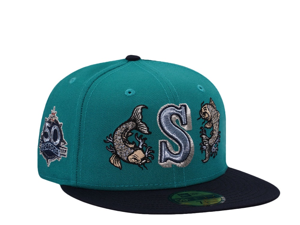 New Era Seattle Mariners 50th Anniversary Northwest Green Two Tone Edition 59Fifty Fitted Cap