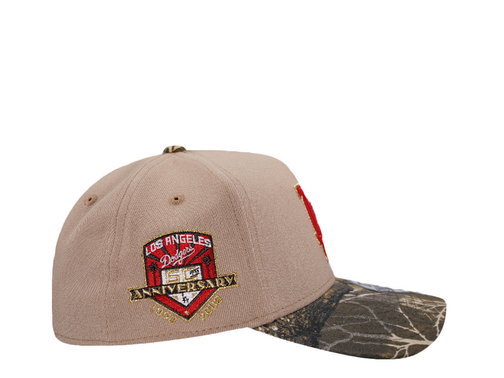 New Era Los Angeles Dodgers 50th Anniversary Camel Realtree Edition 9Forty A Frame Snapback Cap