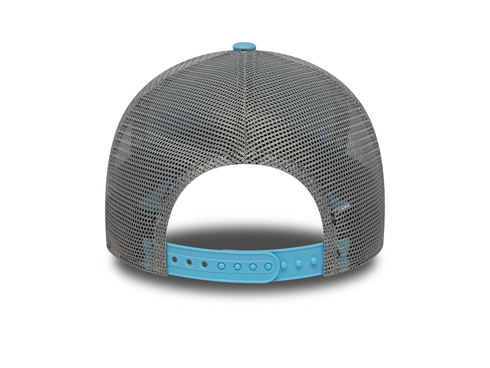 New Era Patch Sky Blue 9Forty A Frame Trucker Snapback Cap