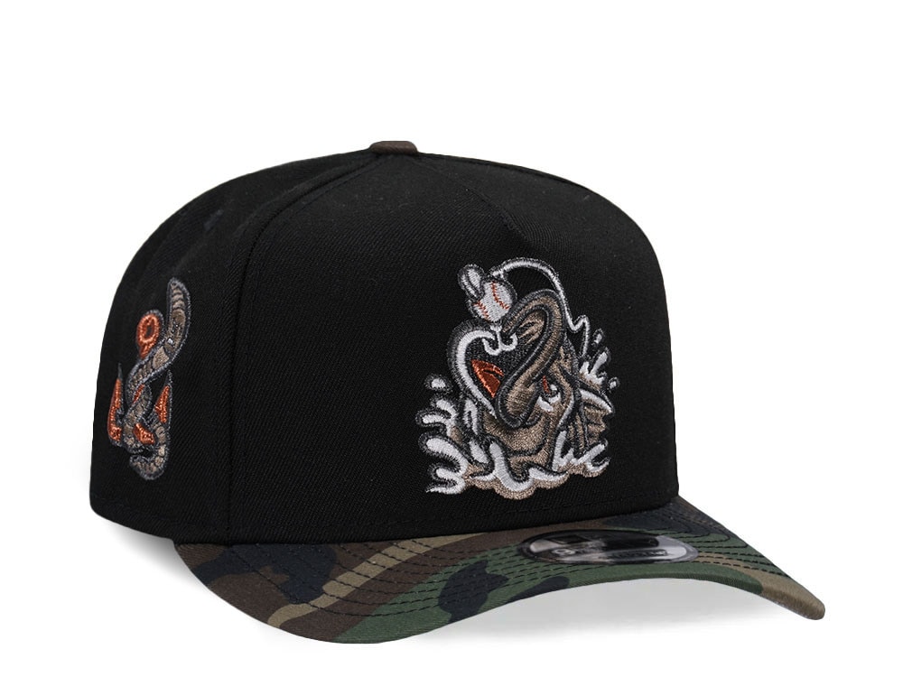 New Era Gwinnett Stripers Metallic Camo Two Tone A Frame 9Fifty Snapback Cap