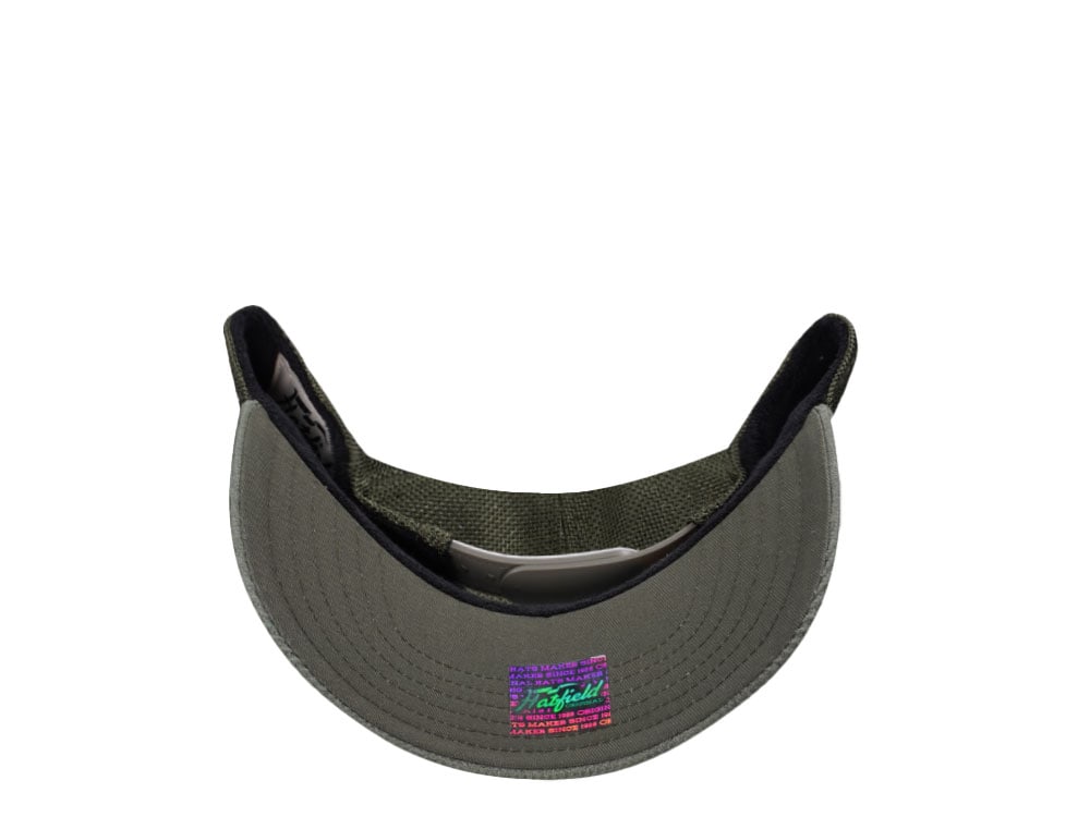 Hatfield Soft Lime Ivory Dark Green Trucker Snapback Cap