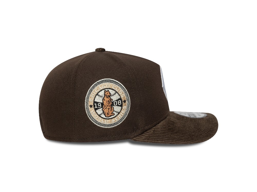 New Era Chicago Cubs Cooperstown Brown Cord Visor 19Twenty Snapback Cap