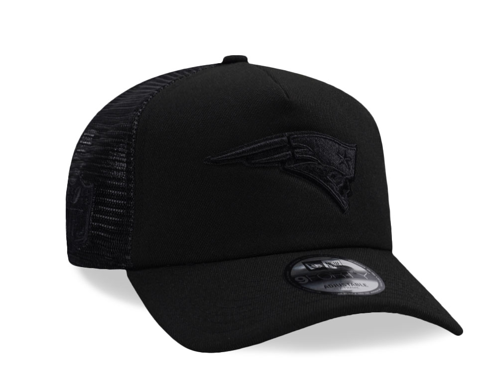 New Era New England Patriots Black Foam Trucker 9Forty A Frame Snapback Cap