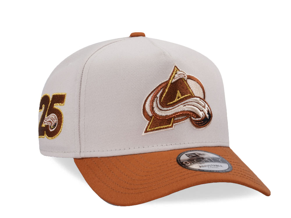 New Era Colorado Avalanche 25th Anniversary Chrome Two Tone Edition 9Forty A Frame Snapback Cap