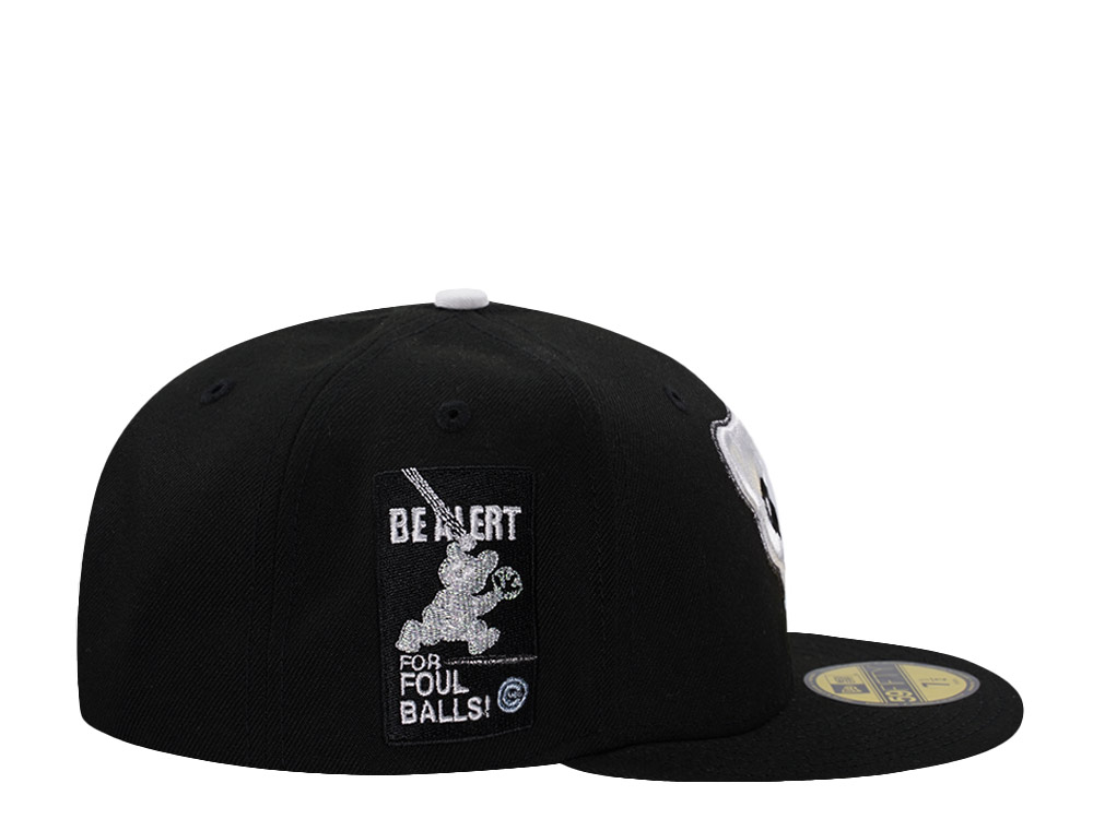 New Era Chicago Cubs Be Alert Black Prime Edition 59Fifty Fitted Cap