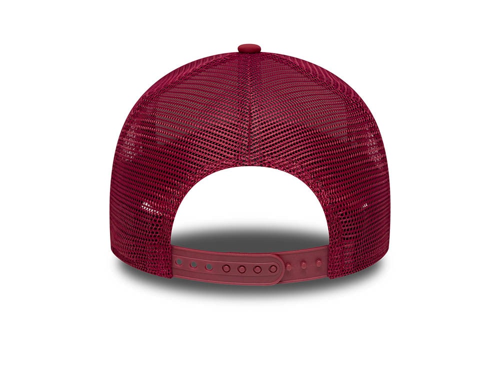 New Era Oval Foam Patch Cherry 9Forty A Frame Trucker Snapback Cap