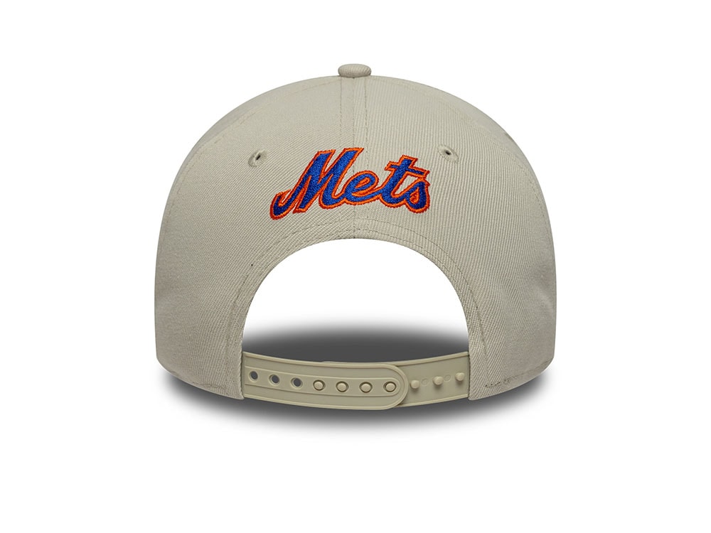 New Era New York Mets Outline Script Stone Edition 9Forty A Frame Snapback Cap