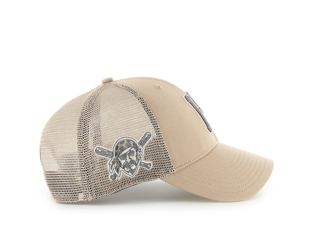 47Brand Pittsburgh Pirates Khaki Branson Edition Trucker MVP Snapback Cap