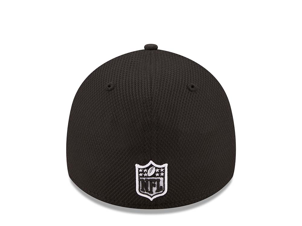 New Era Green Bay Packers Black 39Thirty Stretch Cap