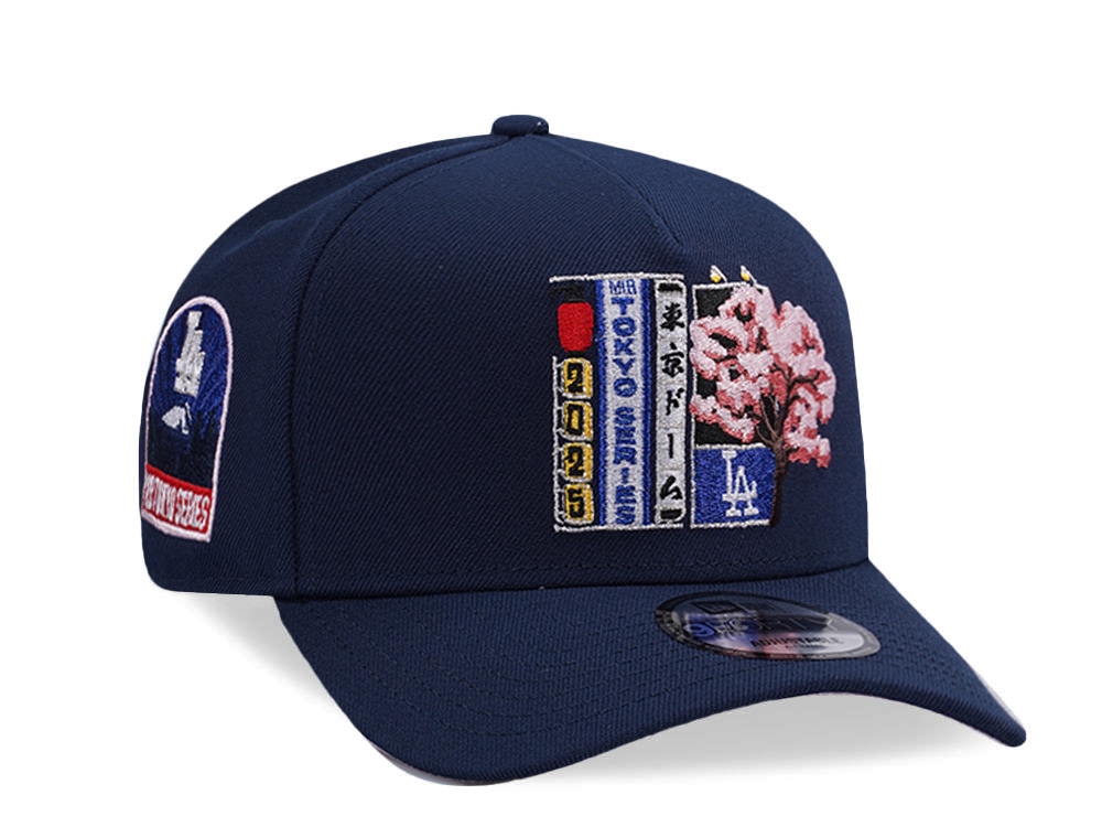 New Era Los Angeles Dodgers Tokyo Series 2025 Ocean Blue Prime Edition 9Forty A Frame Snapback Cap
