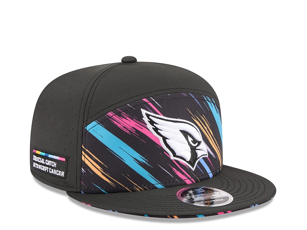 New Era Arizona Cardinals Crucial Catch 2026 Black Edition 9Fifty Split Panel Snapback Cap