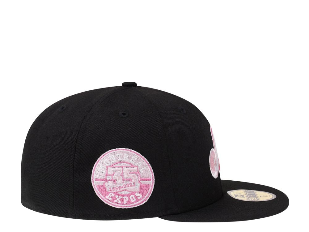 New Era Montreal Expos 35th Anniversary Black and Pink Edition 59Fifty Fitted Cap