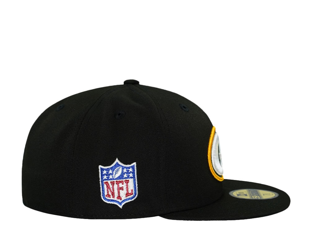 New Era Green Bay Packers Black Throwback Prime Edition 59Fifty Fitted Cap
