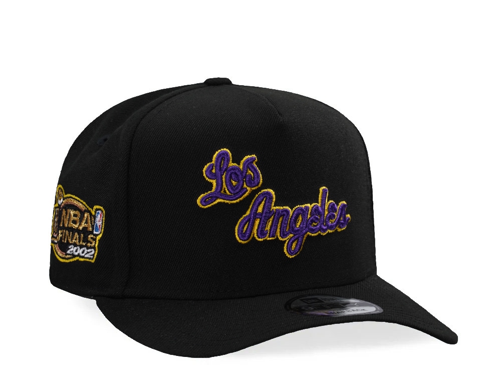 New Era Los Angeles Lakers Finals 2002 Black Prime Edition 9Fifty A Frame Snapback Cap