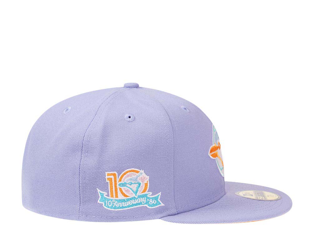 New Era Toronto Blue Jays 10th Anniversary Lavender Mango Prime Edition 59Fifty Fitted Cap