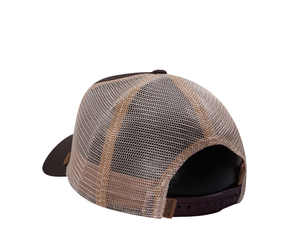 Djinns HFT Coffee Club Head Dark Brown Trucker Snapback Cap