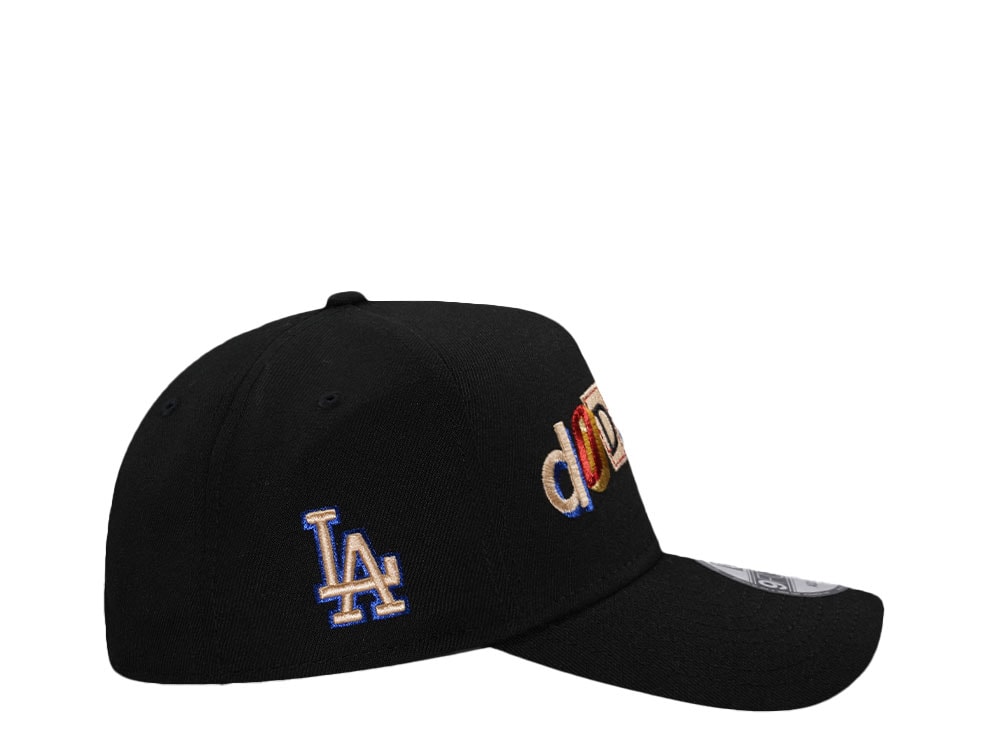 New Era Los Angeles Dodgers Lettering Black 9Forty A Frame Snapback Cap