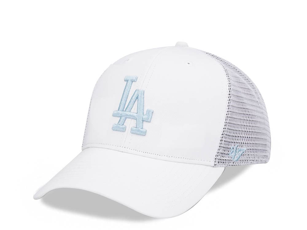 47Brand Los Angeles Dodgers White Branson MVP Trucker Snapback Cap