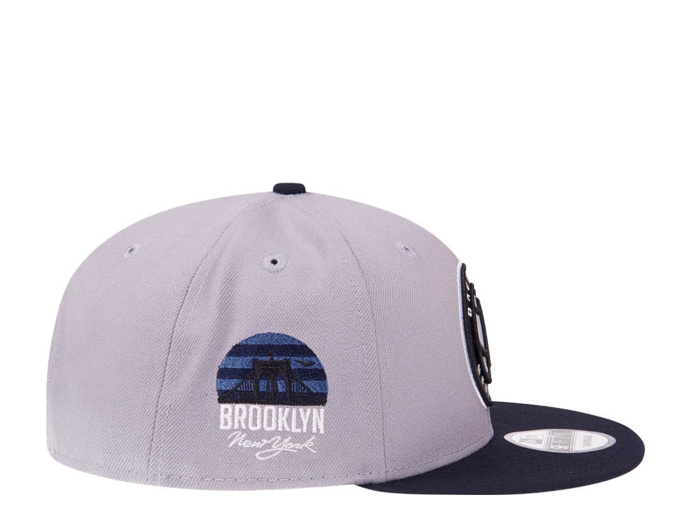 New Era Brooklyn Nets Bridge Gray Navy Edition 9Fifty Snapback Cap