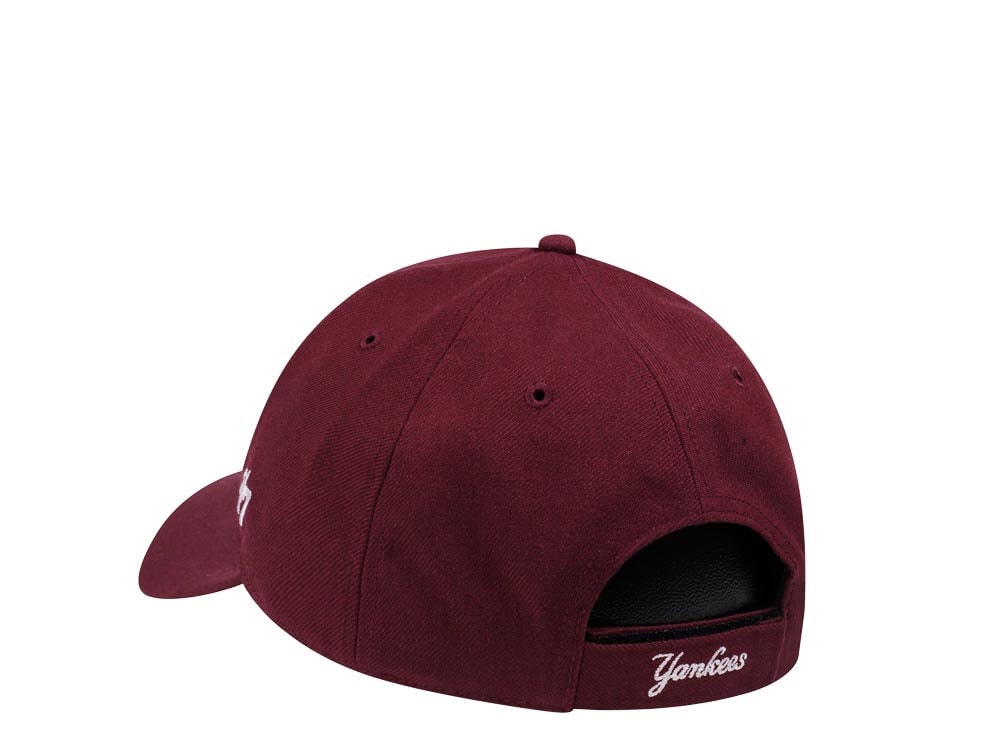 47Brand New York Yankees Classic Maroon Strapback Cap
