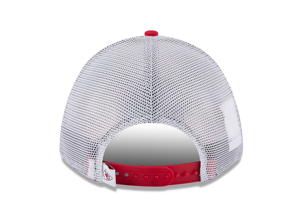 New Era Kansas City Chiefs Official Team Color Edition 9Forty M Crown A Frame Trucker Snapback Cap