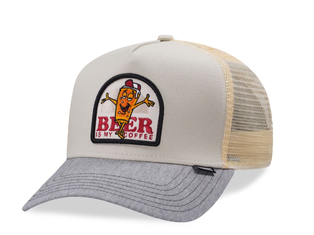 Djinns HFT Beer Is My Coffee Beige Trucker Snapback Cap