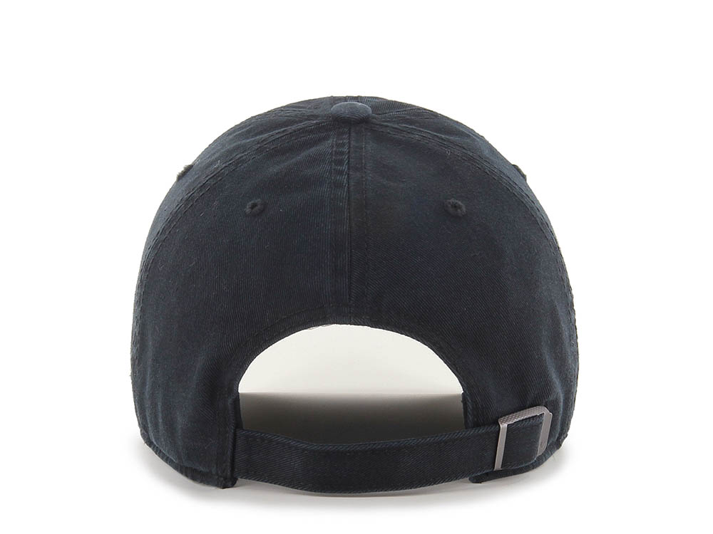 47 Brand Los Angeles Dodgers Base Runner Black Edition Clean Up Strapback Cap