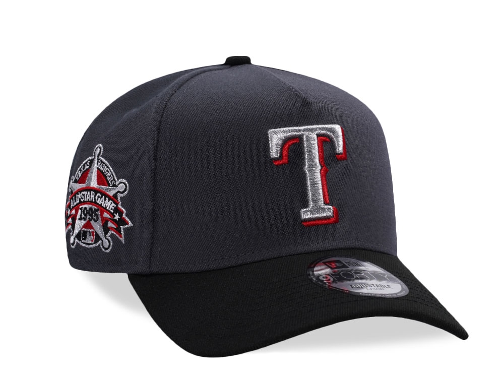 New Era Texas Rangers All Star Game 1995 Dark Gray Two Tone Edition 9Forty A Frame Snapback Cap