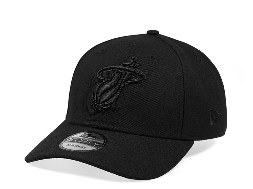 New Era Miami Heat Black on Black Edition 9Forty Snapback Cap