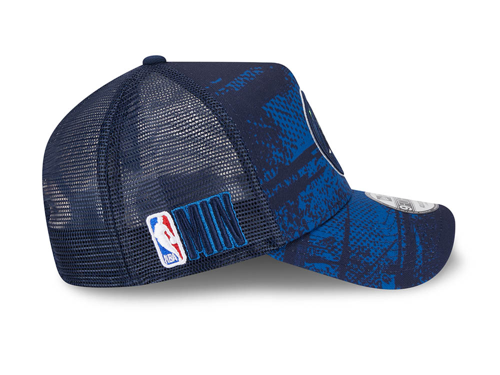 New Era Minnesota Timberwolves NBA Tip Off 2024 Trucker 9Forty A Frame Snapback Cap
