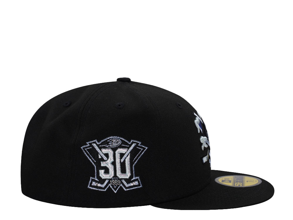 New Era Anaheim Ducks 30th Anniversary Black Prime Edition 59Fifty Fitted Cap