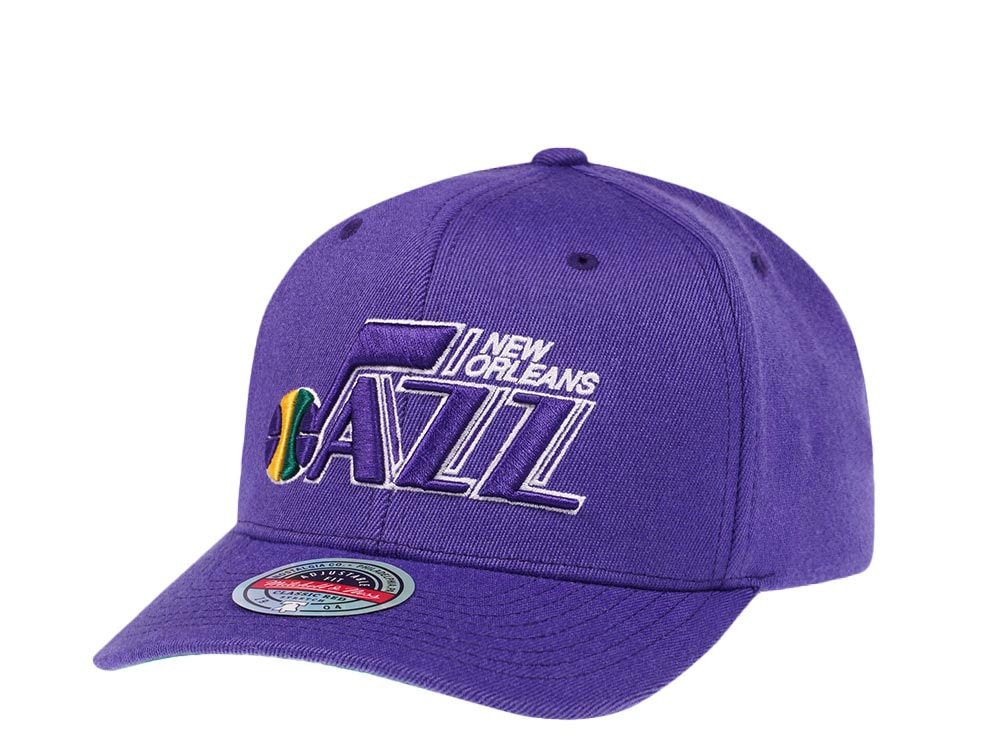Mitchell & Ness Utah Jazz Team Ground Red Line Solid Flex Purple Snapback Cap