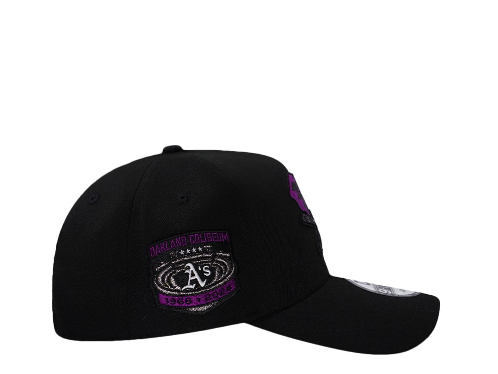 New Era Oakland Athletics Coliseum Black Magenta Edition 9Forty A Frame Snapback Cap