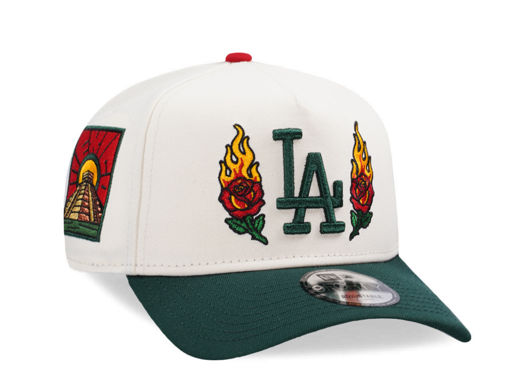 New Era Los Angeles Dodgers Burning Rose Chrome Two Tone Edition 9Forty A Frame Snapback Cap