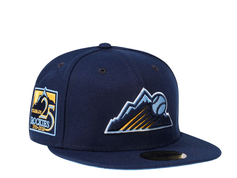 New Era Colorado Rockies 25th Anniversary Glacier Blue Edition 59Fifty Fitted Cap