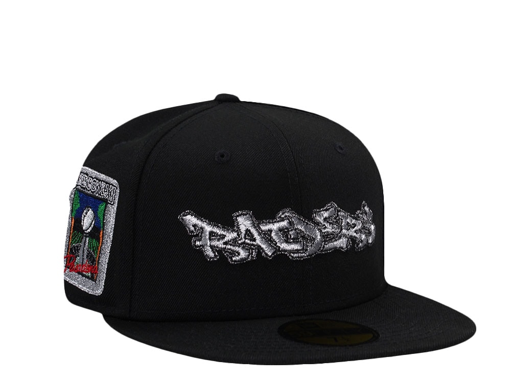 New Era Las Vegas Raiders Super Bowl XI Script Black Prime Edition 59Fifty Fitted Cap