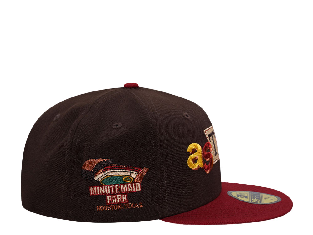 New Era Houston Astros Ransom Note Minute Maid Park Brick Red Two Tone Edition 59Fifty Fitted Cap