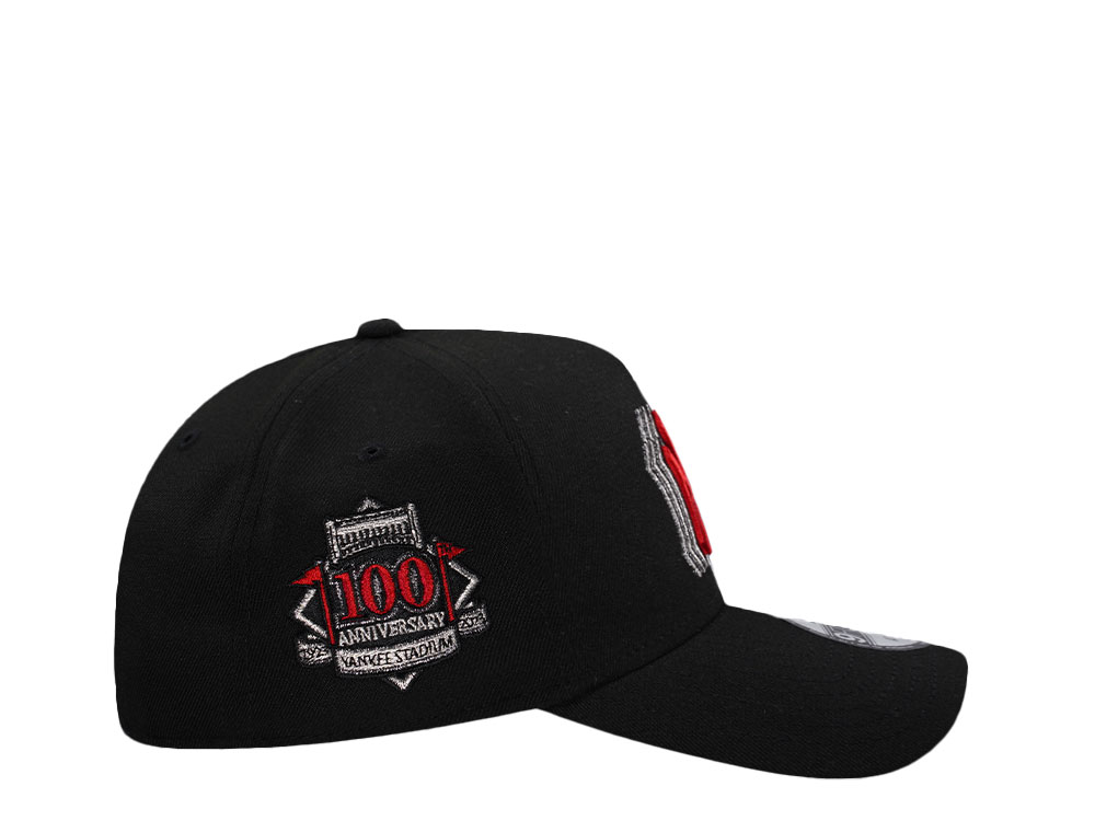 New Era New York Yankees Stadium Anniversary Fade Black Red Edition 9Forty A Frame Snapback Cap