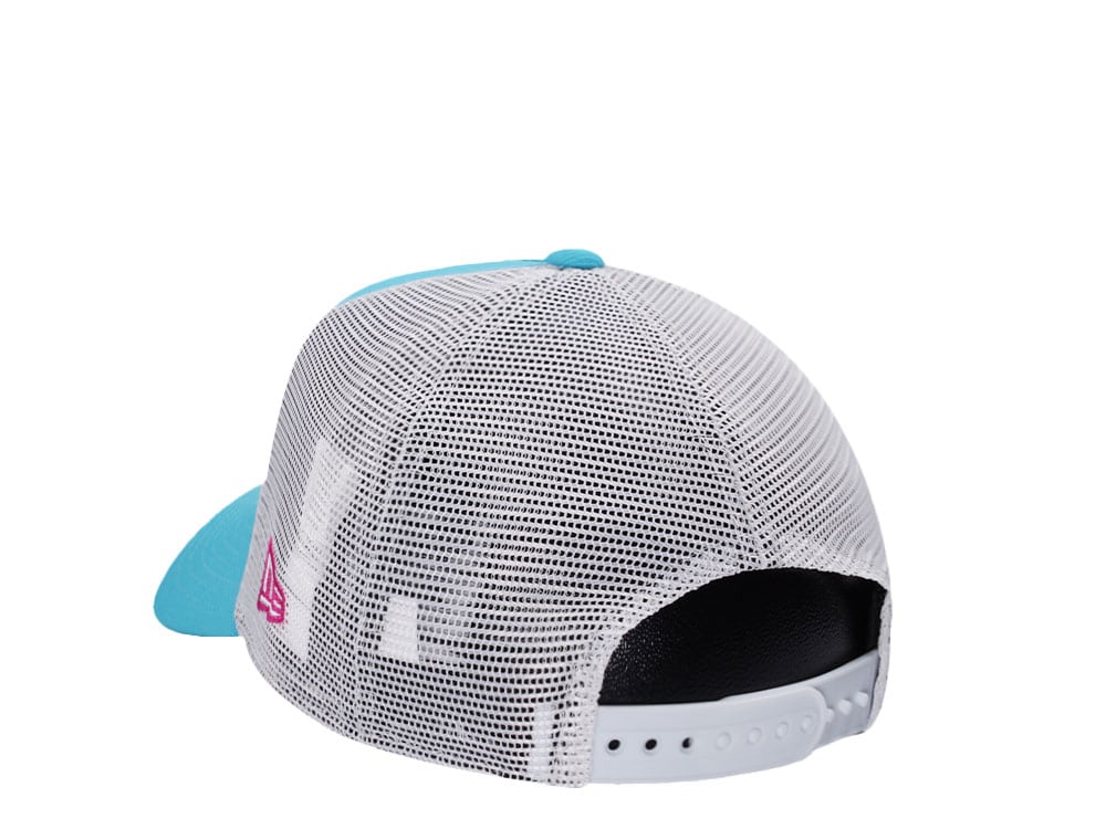 New Era Miami Heat Teal Summer Trucker Edition 9Forty A Frame Snapback Cap