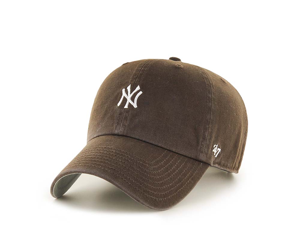47Brand New York Yankees Brown Base Runner Clean up Strapback Cap